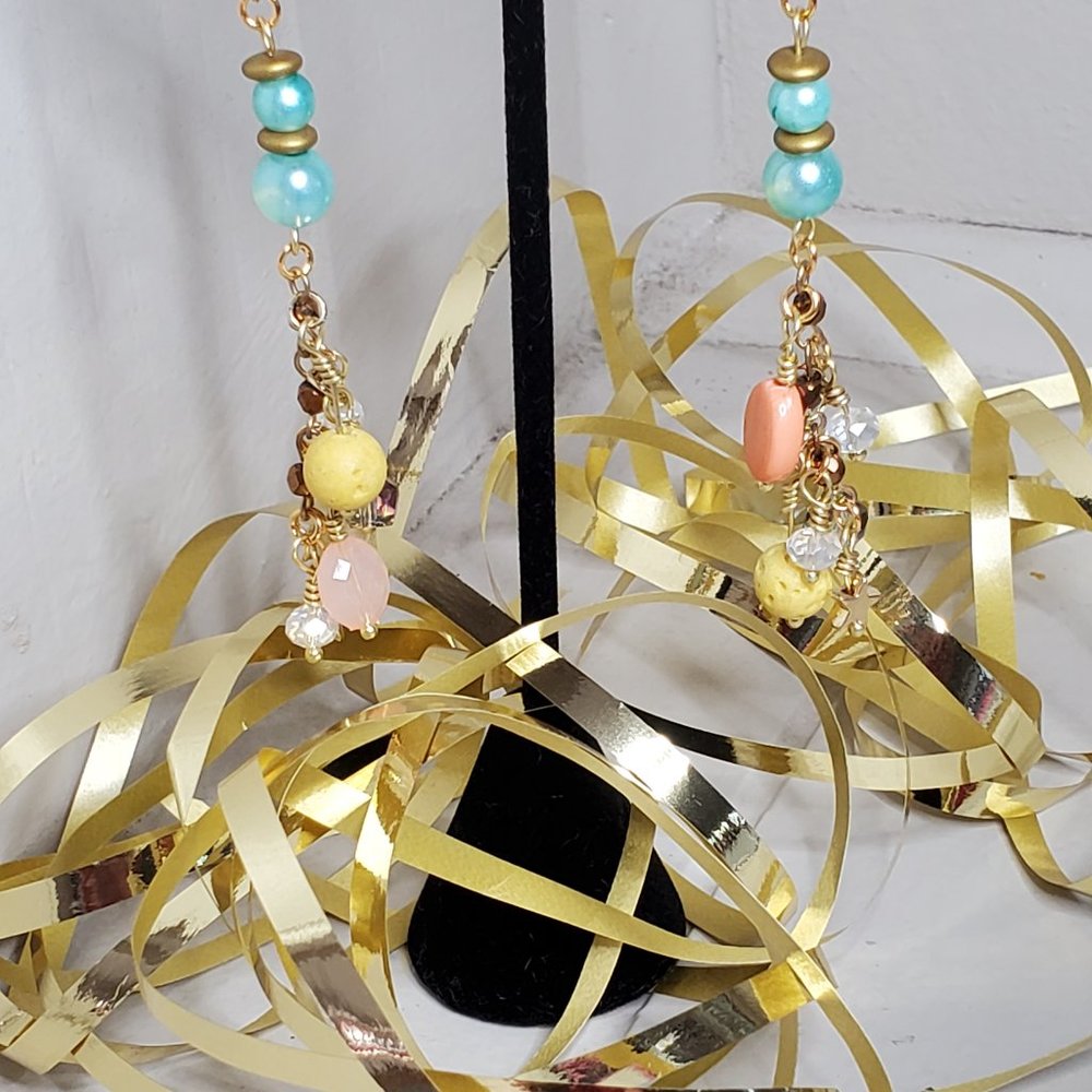 FALLISTA BEADED DANGLE EARRINGS